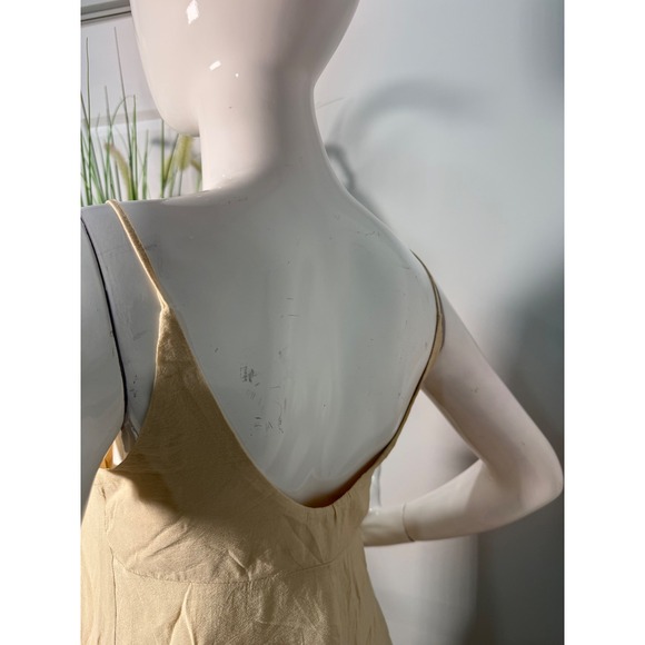 Commense Double Layers V-neck Long Dress color Apricot size S - Picture 14 of 15